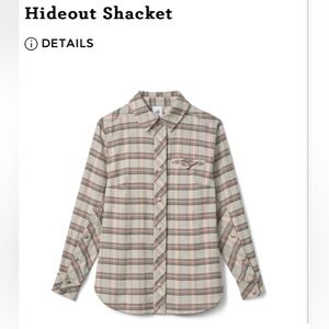 Cabi Hideout Shacket Plaid Cheer 4710 M Nwt